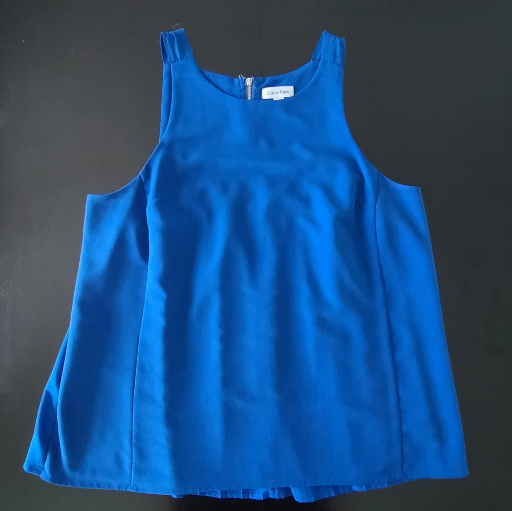 Calvin Klein Dressy Tank - Blue, Size L
